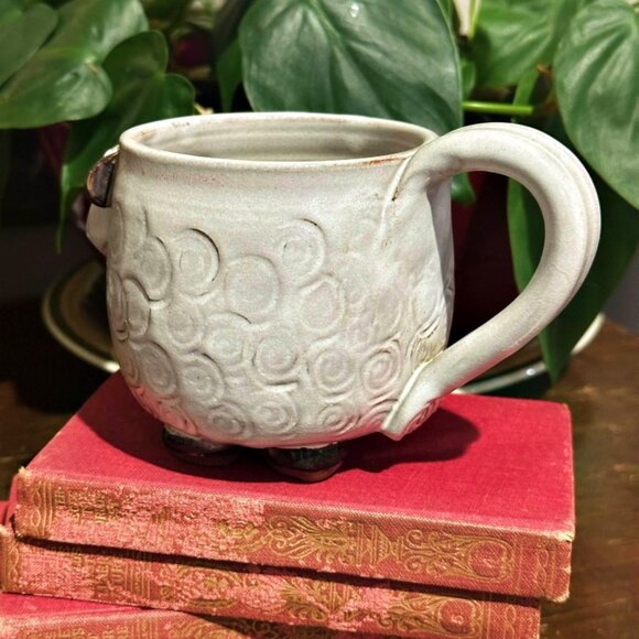 Mudworks Sheep Mug Ceramic Cup 3D Raised Design with Feet 2004 Farm Animal 12 oz - Picture 5 of 12